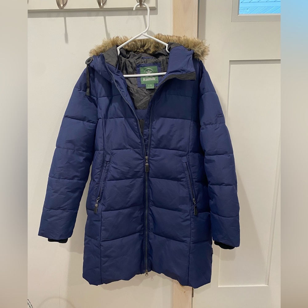 Kamik Long Winter Coat with Hood Sz. L